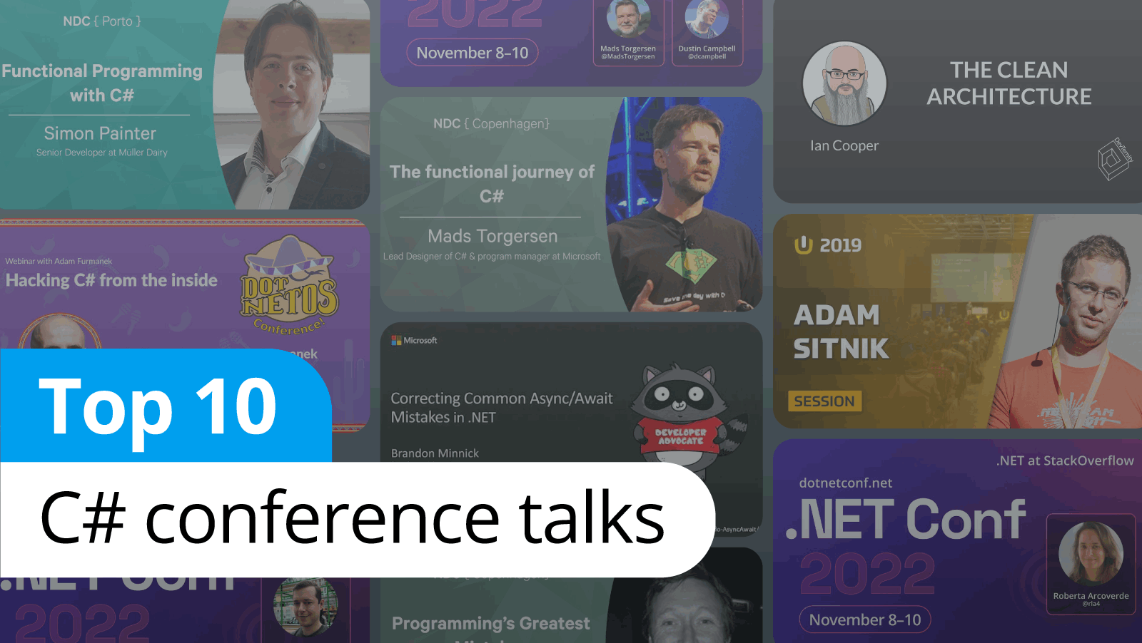 Top 10 C# conference talks 2019–2022