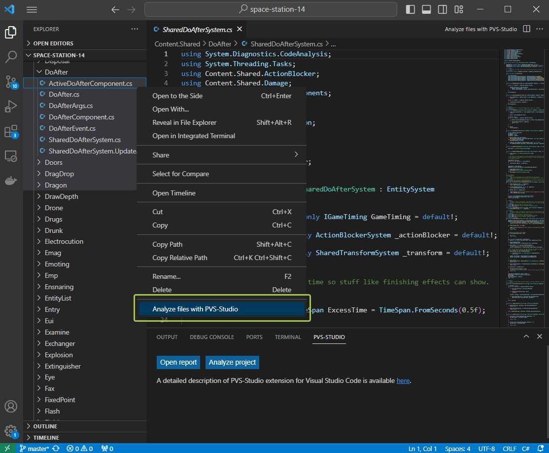 Использование расширения VS Code PVS-Studio для эффективной борьбы с  ошибками в C# коде