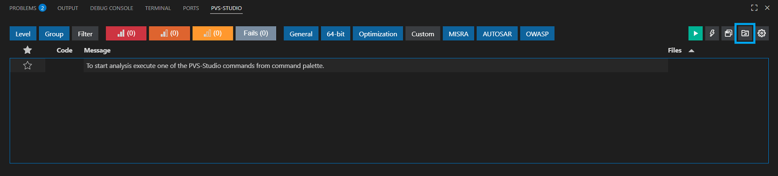 Using PVS-Studio extension for Visual Studio Code