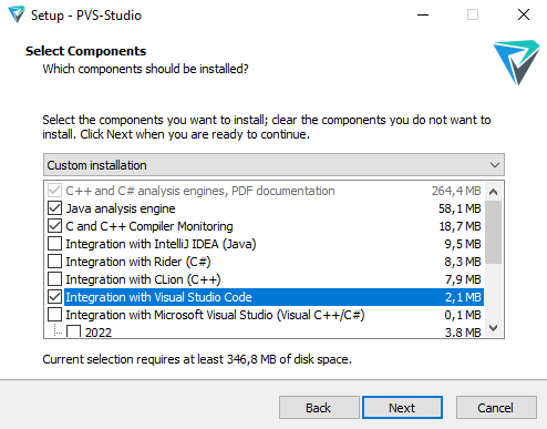 Using the PVS-Studio extension for Visual Studio Code