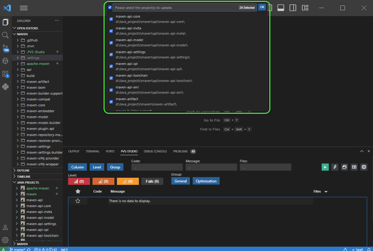 Использование расширения PVS-Studio для Visual Studio Code