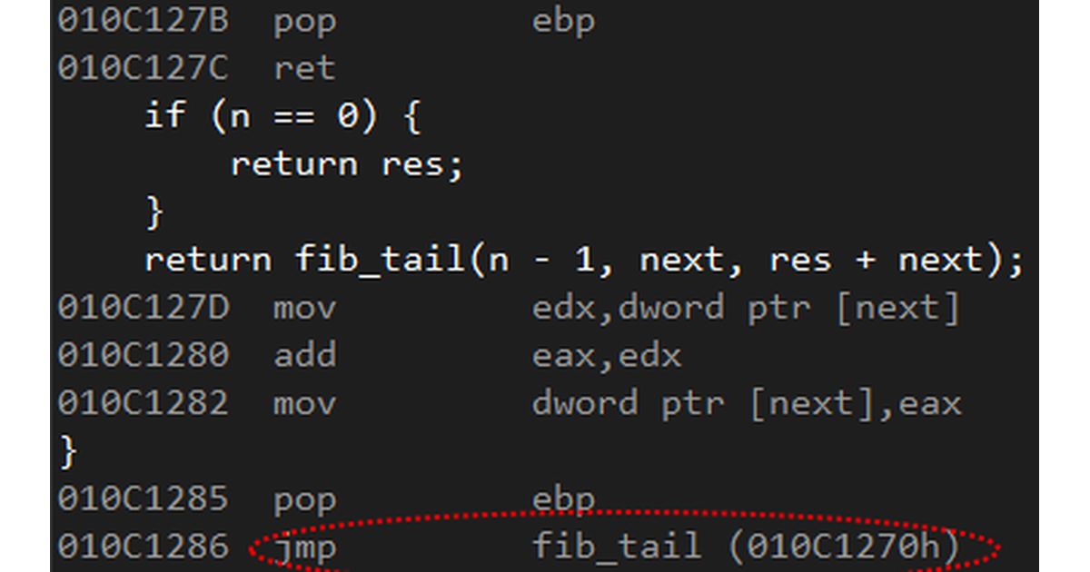 C++ Tail Recursion Using 64-bit variables